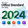 Microsoft Office Standard for Mac 2024 digital download with Word, Excel, PowerPoint, Outlook and OneNote