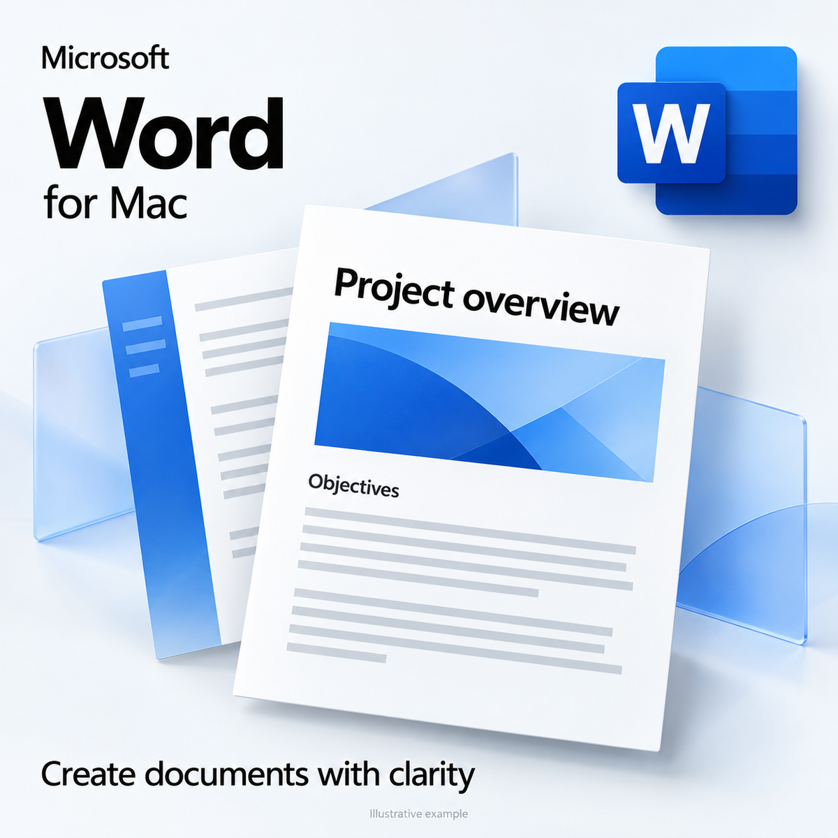 Word for Mac - illustrative example of document creation