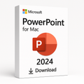 Microsoft PowerPoint for Mac 2024 download box on a white background