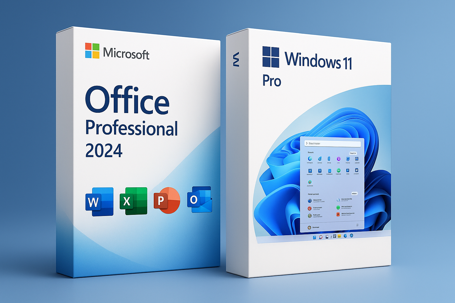 product image for bundle products, Microsoft Office 2024 Professional + Microsoft Windows 11 Pro